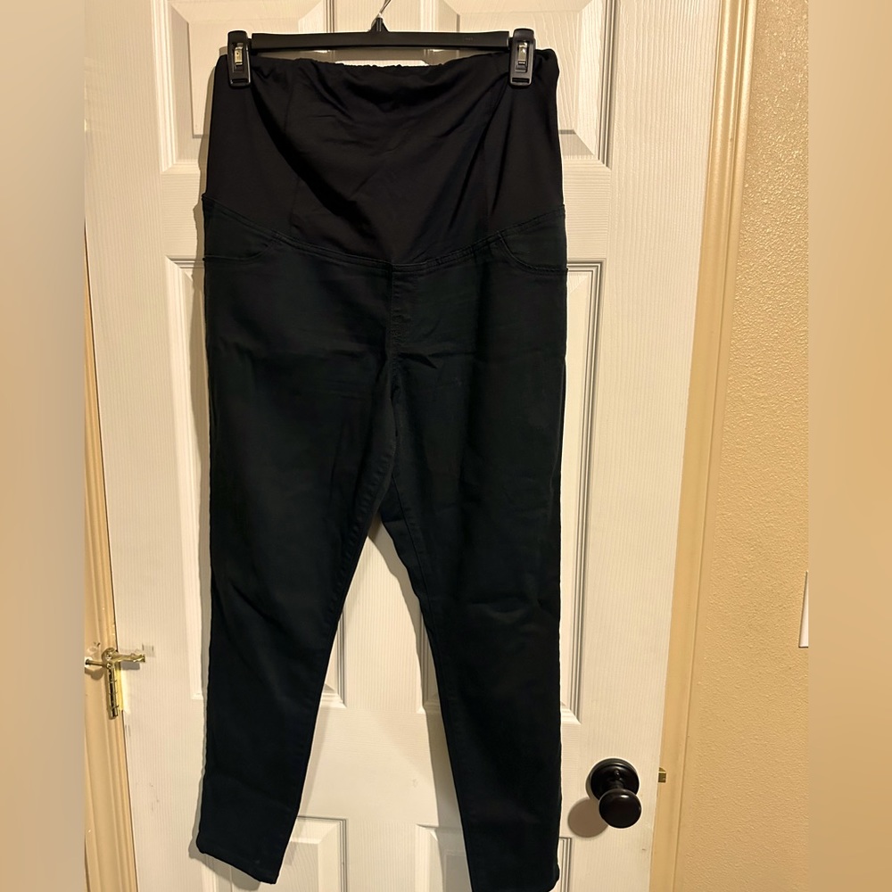 Over Belly Split Front Ponte Maternity Pants - Is… - image 3